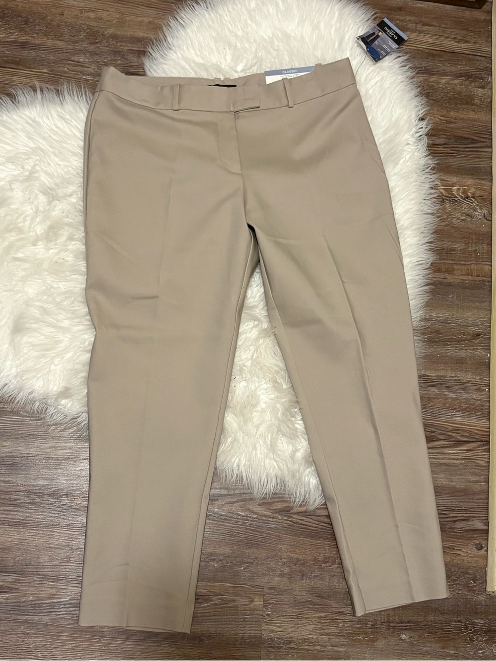 Liz Claiborne Classic Emma Straight-Leg Pants in Khaki